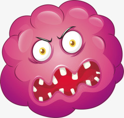 细菌有害物质素材粉红色病毒矢量图高清图片