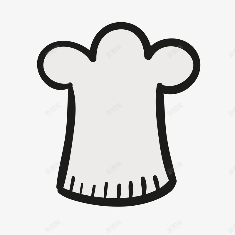 简笔画厨师帽图标png_新图网 https://ixintu.com 创意厨师帽 卡通厨师帽 厨师 厨师帽 帽子 简笔画帽子