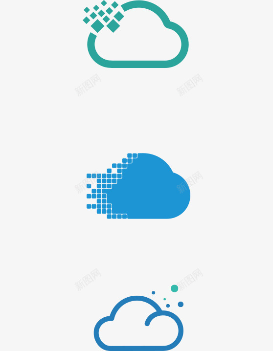云朵标图标png_新图网 https://ixintu.com 一朵云 云分享 云朵图标 商务图标 扁平图标 矢量图标 科技图标