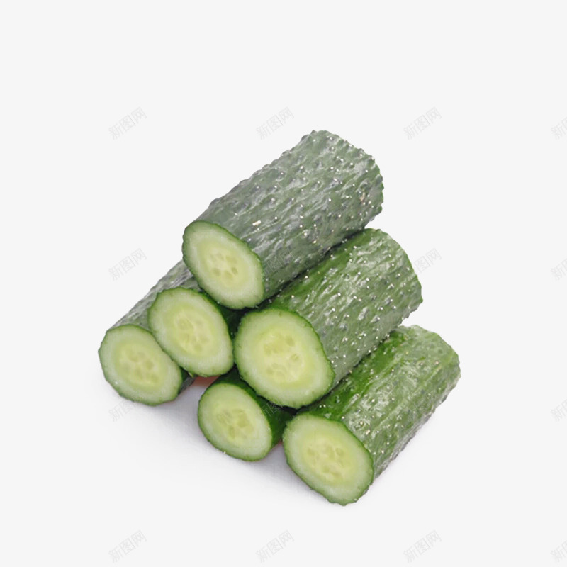 黄瓜段png免抠素材_新图网 https://ixintu.com 新鲜蔬菜 绿色 美味 营养健康 食材 黄瓜