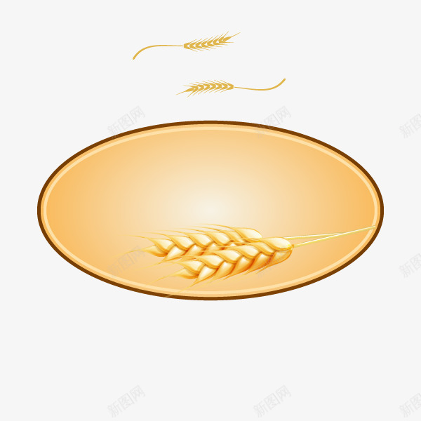椭圆形黄色圆盘小麦穗点缀png免抠素材_新图网 https://ixintu.com 农作物种子 小麦秸秆 小麦麦穗 粮食种子 边框 麦秆 麦穗点缀 黄色椭圆形
