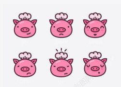 小猪表情包素材