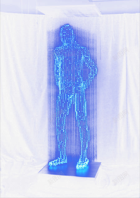 科技光效人体png免抠素材_新图网 https://ixintu.com 人体 人体构造 未来科技 科幻素材 粒子人物 蓝色光效