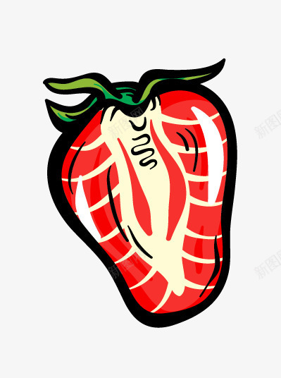 线条水果红色草莓切面png免抠素材_新图网 https://ixintu.com 切面 水果 红色 线条 维生素 草莓 营养 补充