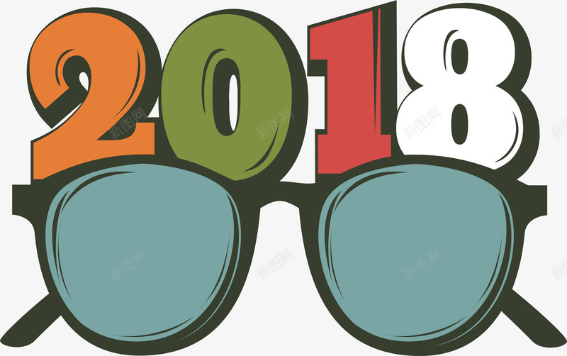 彩色2018新年派对眼镜png免抠素材_新图网 https://ixintu.com 2018 彩色2018 新年派对 派对 派对眼镜 矢量png
