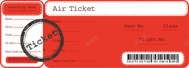 车票元素png免抠素材_新图网 https://ixintu.com png 卡通 矢量元素 红色 纸张 车票矢量