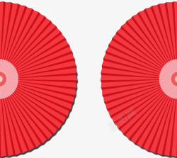 折叠扇子红色的扇子高清图片