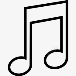 音乐乐器的颤音音符图标高清图片