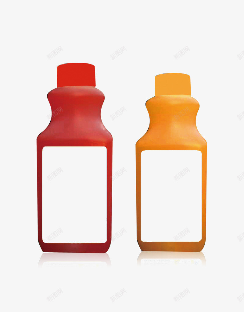 果汁瓶子png免抠素材_新图网 https://ixintu.com 塑料瓶 果汁 美汁源
