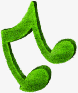 绿色清晰跳动的音符素材