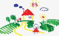涂鸦迷茫太阳卡通涂鸦太阳儿童女孩高清图片
