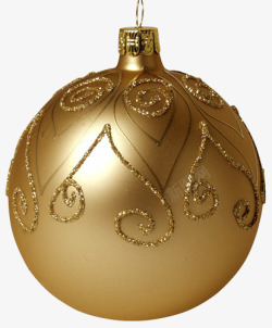 圣诞节装饰黄金彩球素材
