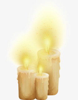 融化背景金色蜡烛高清图片