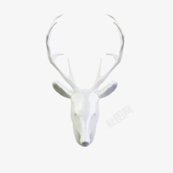 动态头像装饰品欧式风格白色鹿头高清图片