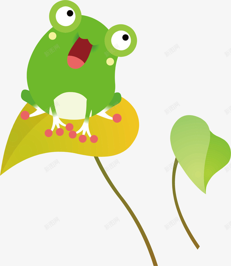 青蛙卡通绿色荷叶动物矢量图ai免抠素材_新图网 https://ixintu.com 动物 卡通 绿色 荷叶 青蛙 矢量图