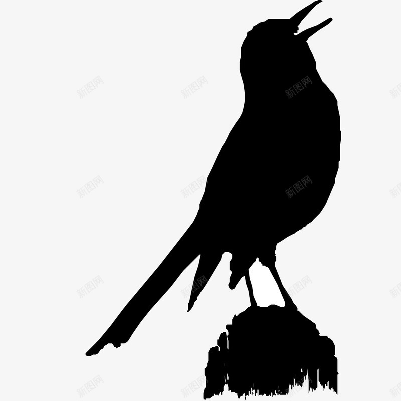 小鸟剪影png免抠素材_新图网 https://ixintu.com 一只 剪影 卡通 图案 小鸟 尾巴 手绘 简图