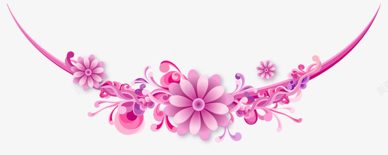 紫色中国风花朵边框png免抠素材_新图网 https://ixintu.com 中国 素材 紫色 边框 风花