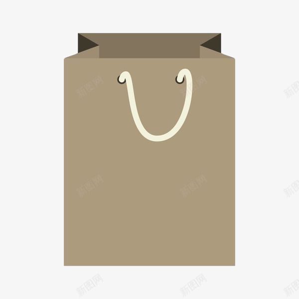 灰色手绘扁平化手提袋png免抠素材_新图网 https://ixintu.com 包装袋 扁平化 手提袋 灰色手绘 空白包装袋 纸袋 袋子