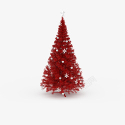 个性圣诞树素材图片红色圣诞树装饰高清图片