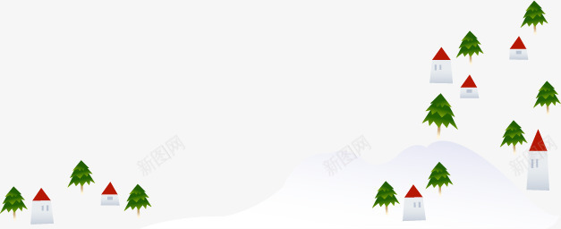 圣诞雪山圣诞树png免抠素材_新图网 https://ixintu.com 圣诞 圣诞树 雪山