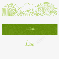 插画茶具绿色茶具高清图片