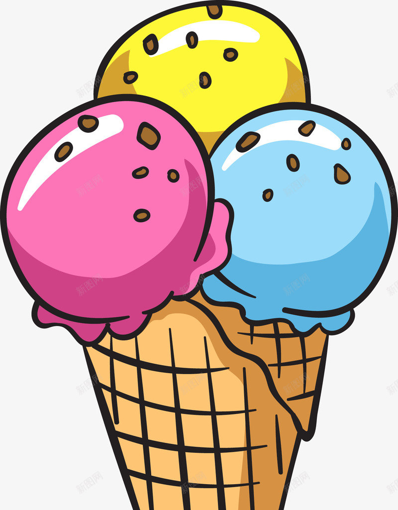 彩色冰淇淋球图标png_新图网 https://ixintu.com 冰棒 冰淇凌 冰淇淋简笔画 手绘冰淇凌 手绘雪糕 手绘食物 矢量雪糕 美食 雪糕 雪糕图标 食物