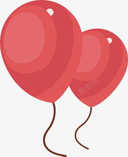 红色漂浮气球素材