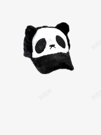 熊猫帽子png免抠素材_新图网 https://ixintu.com 可爱 帽子 暖和 毛绒 熊猫