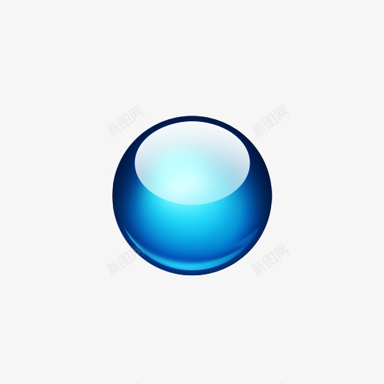 蓝色圆形圆球png免抠素材_新图网 https://ixintu.com 圆形 圆球 按钮 蓝色