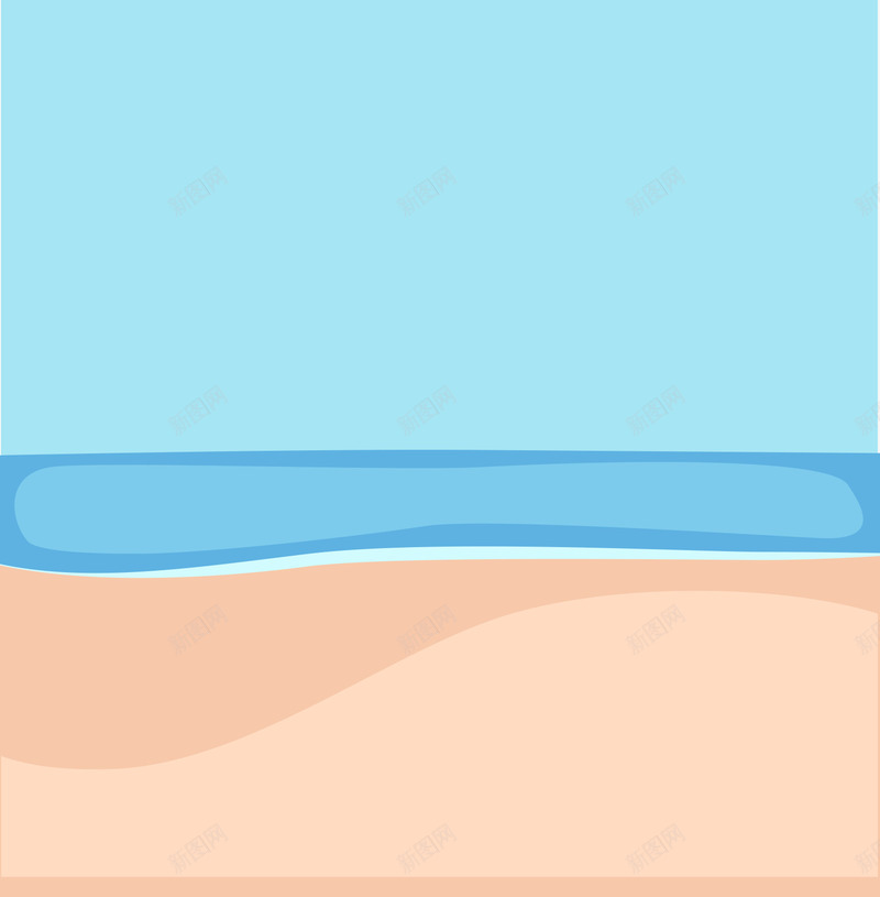 度假海滩背景png免抠素材_新图网 https://ixintu.com 大海 水 海滩 矢量背景 蓝色 蓝色背景