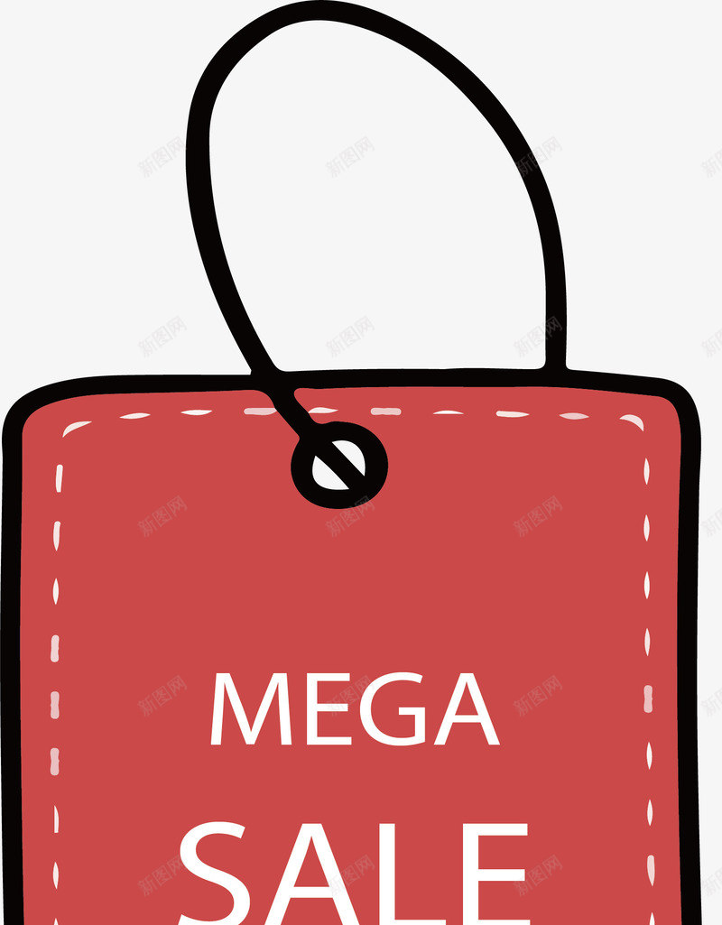 红色挂饰打折标签png免抠素材_新图网 https://ixintu.com 1111 促销 促销标签 双十一 挂饰标签 矢量png