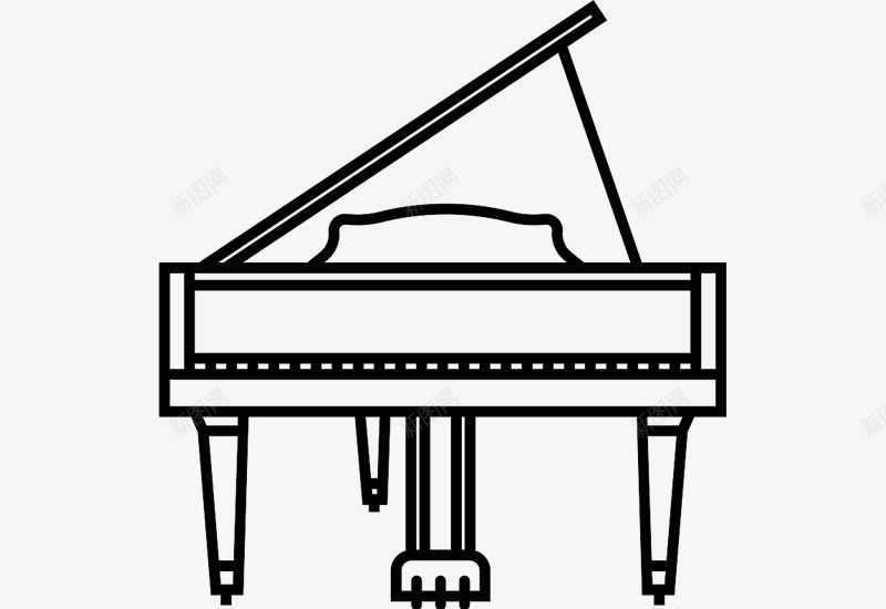 钢琴键盘爵士乐图标png_新图网 https://ixintu.com 免抠 律动钢琴 简约 音乐主题 音乐背景 音符