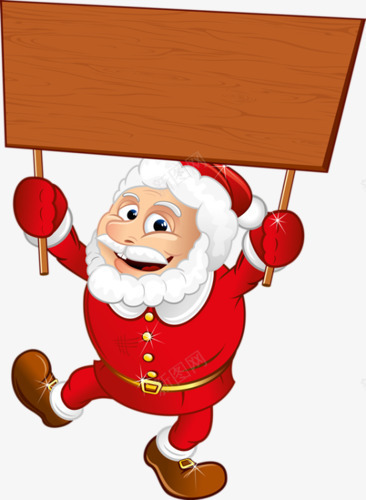 圣诞老人举牌png免抠素材_新图网 https://ixintu.com 圣诞 圣诞老人 木质 牌子