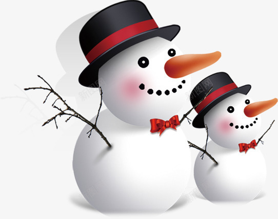 手绘圣诞节雪人装饰png免抠素材_新图网 https://ixintu.com 圣诞节 装饰 雪人