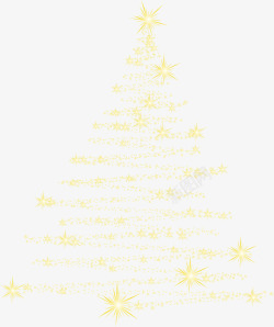 圣诞树填充图案金色星星圣诞树高清图片
