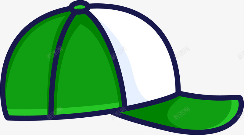 绿色棒球帽png免抠素材_新图网 https://ixintu.com 卡通棒球帽 帽子 手绘棒球帽 棒球帽 绿色 鸭舌帽