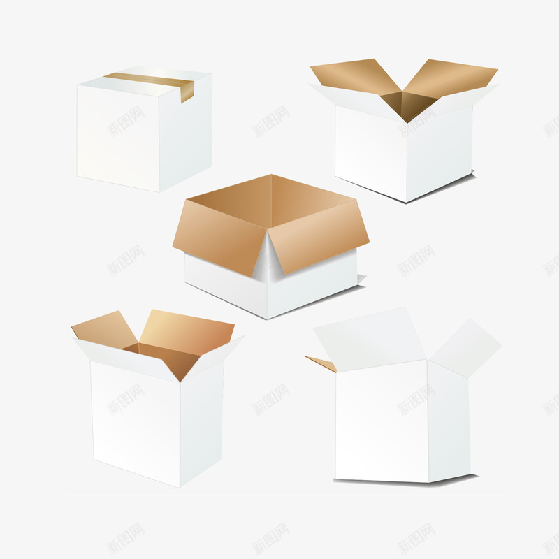 空白纸盒纸箱矢量图eps免抠素材_新图网 https://ixintu.com 空白纸盒纸箱矢量素材空白纸盒纸箱包装箱子打开封闭矢量素材 矢量图