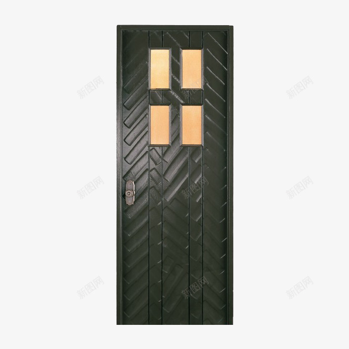 黑色的单扇门png免抠素材_新图网 https://ixintu.com 单扇门 家居 木质门 装饰 黑色