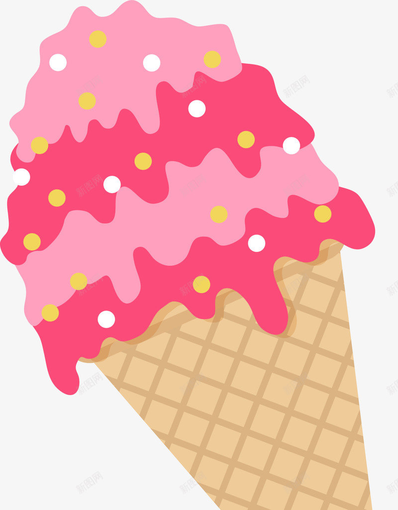 粉色卡通美味冰淇淋png免抠素材_新图网 https://ixintu.com 凉爽夏季 夏天 夏日解暑 清凉 粉色甜筒 美味冰淇淋 雪糕