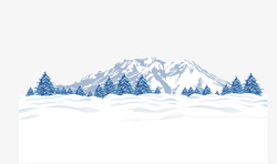 唯美雪地卡通雪地雪山高清图片