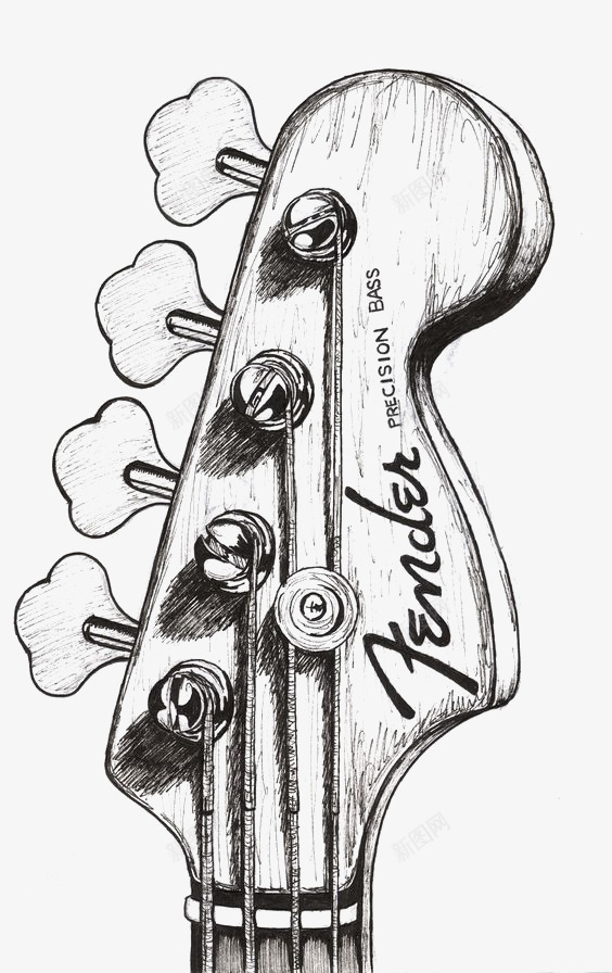 手绘吉他png免抠素材_新图网 https://ixintu.com 卡通吉他 吉他头 吉他插画 和弦 木吉他 调音 音乐