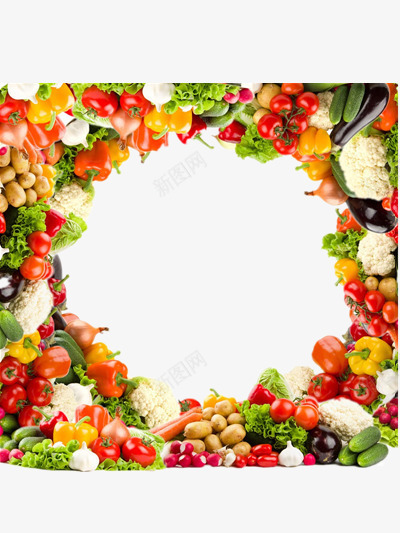 蔬菜边框png免抠素材_新图网 https://ixintu.com 蔬菜 西红柿 辣椒 边框装饰