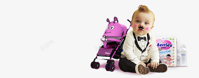 创意母婴用品婴儿车png免抠素材_新图网 https://ixintu.com 创意 婴儿车 母婴 用品