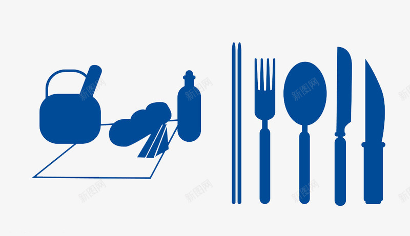 各种刀叉餐具png免抠素材_新图网 https://ixintu.com 刀子 勺子 筷子 食物 餐具