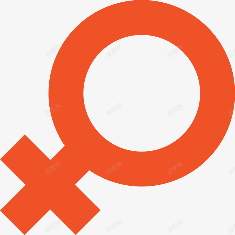 女性标识矢量图图标eps_新图网 https://ixintu.com 图标 女人 女性 女性标识 女生 女生符号 性别 橙色 矢量图