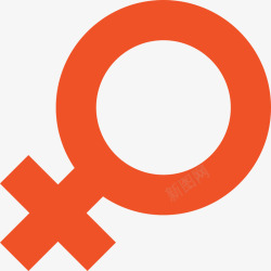 橙色女人女性标识矢量图图标高清图片