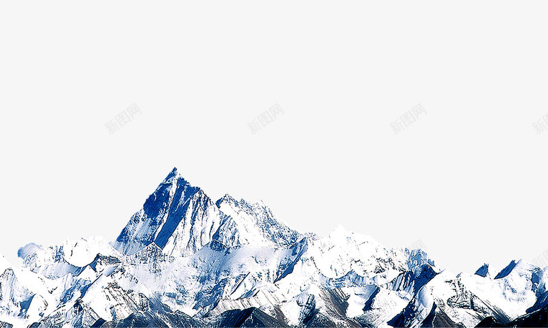 雪山psd免抠素材_新图网 https://ixintu.com 冰块 冰山 模型 雪山 高原
