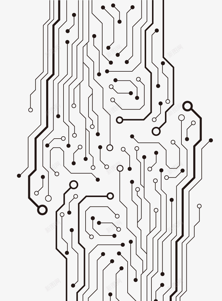 线路png免抠素材_新图网 https://ixintu.com 科技 线稿 线路 线路板