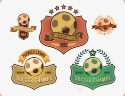 盾牌徽标复古足球运动徽标高清图片