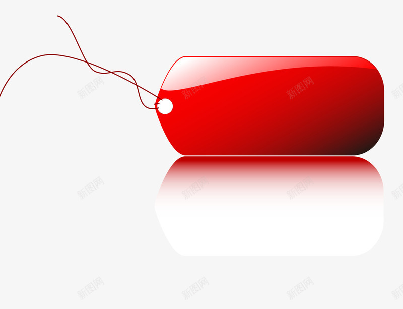 红色的长方形的吊牌png免抠素材_新图网 https://ixintu.com 卡片 卡通手绘 吊牌 标签 红色 长方形